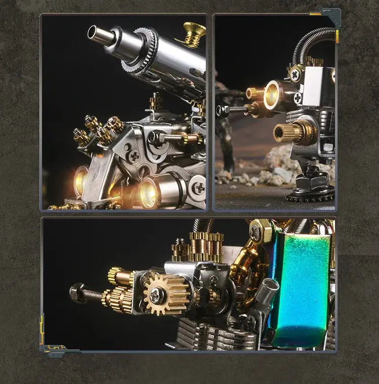 Mechanical Armor 3D Metal Puzzle Kit – DIY Tank, Motorcycle, Cannon & Airship Model Building Set for Adults - Model to assemble