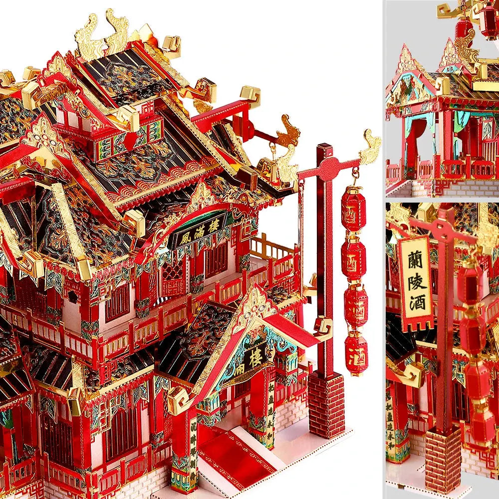 Chinese Buildings Metal Model to assemble