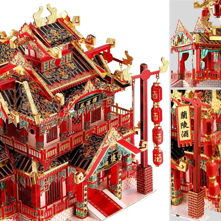 Chinese Buildings Metal Model to assemble