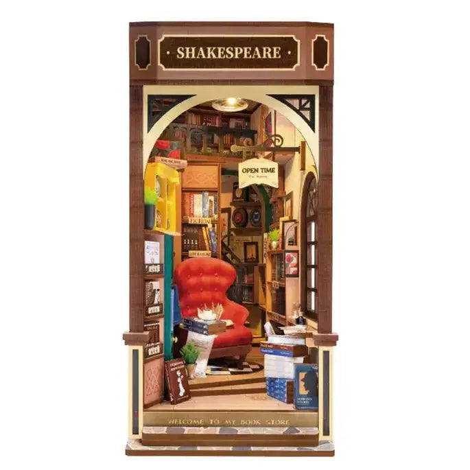 Shakespeare's Bookstore Book Nook with Lights Model to assemble