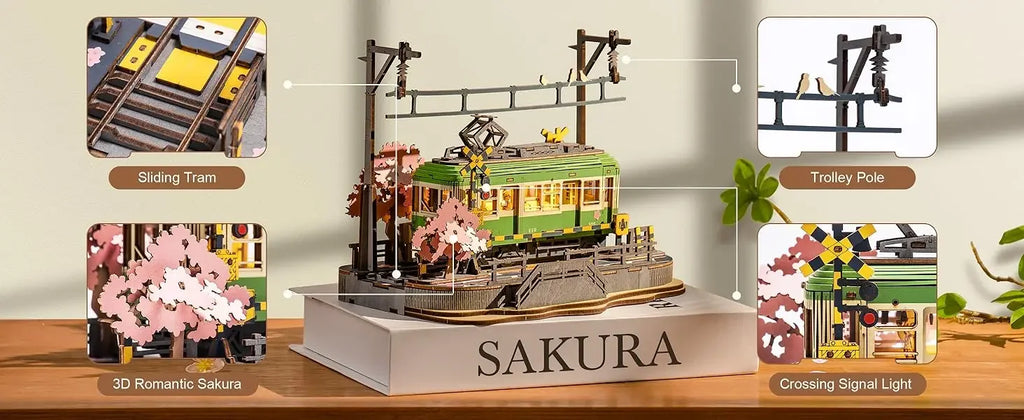 Sakura Journey Tram (with LED Lights) - Model to assemble