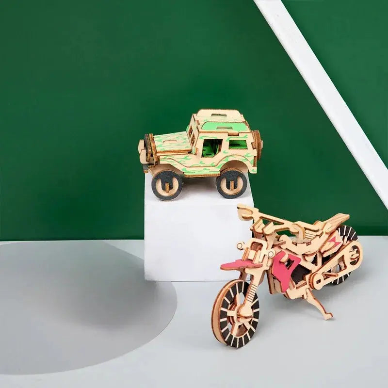 3D Jigsaw Puzzle Wooden Vehicle Kits - Model to assemble