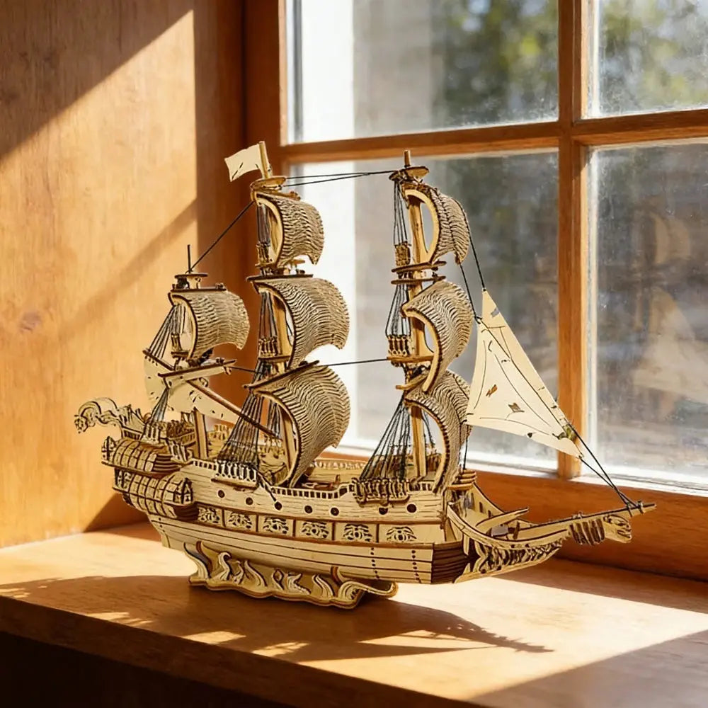 Wooden 3D Puzzle Ship Model Building Kit - Model to assemble