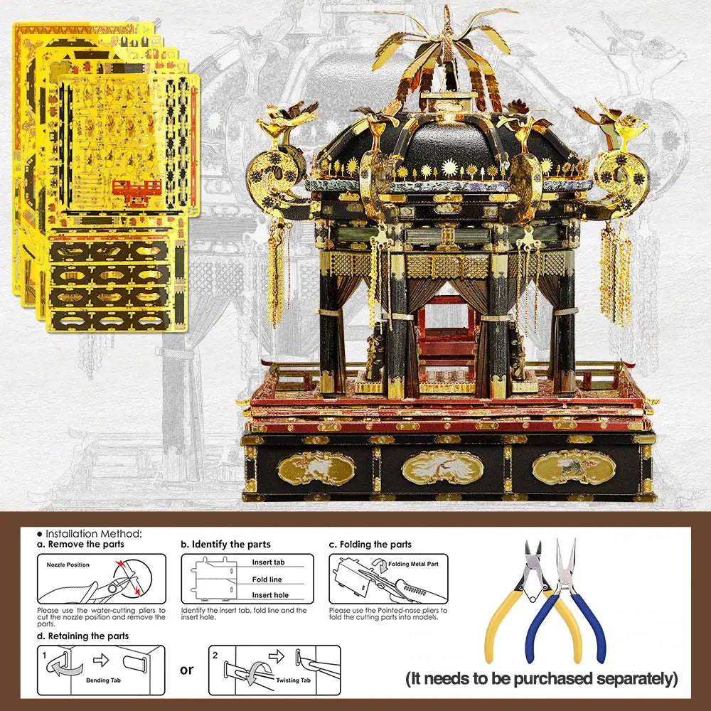 Takamikura Throne 3D Metal Puzzle - Model to assemble