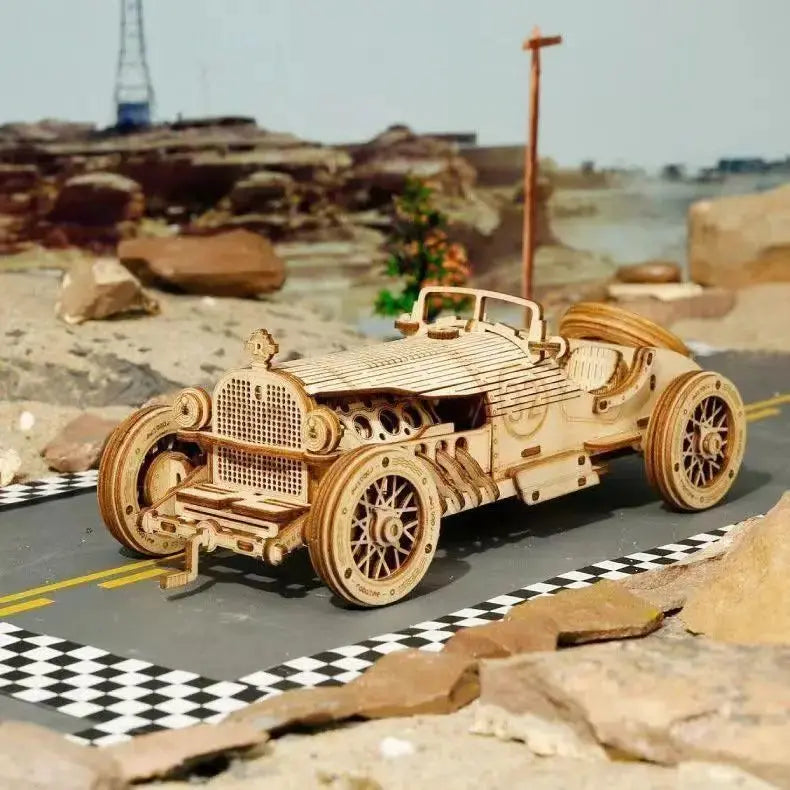 Vintage Car Wooden Puzzle DIY - Model to assemble