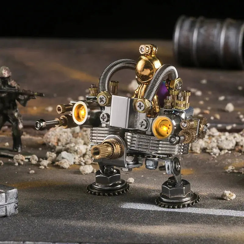 Mechanical Armor 3D Metal Puzzle Kit – DIY Tank, Motorcycle, Cannon & Airship Model Building Set for Adults - Model to assemble