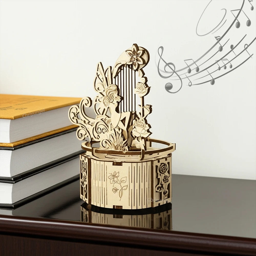 Castle/Fairy Music Box Electric Rotating - Model to assemble