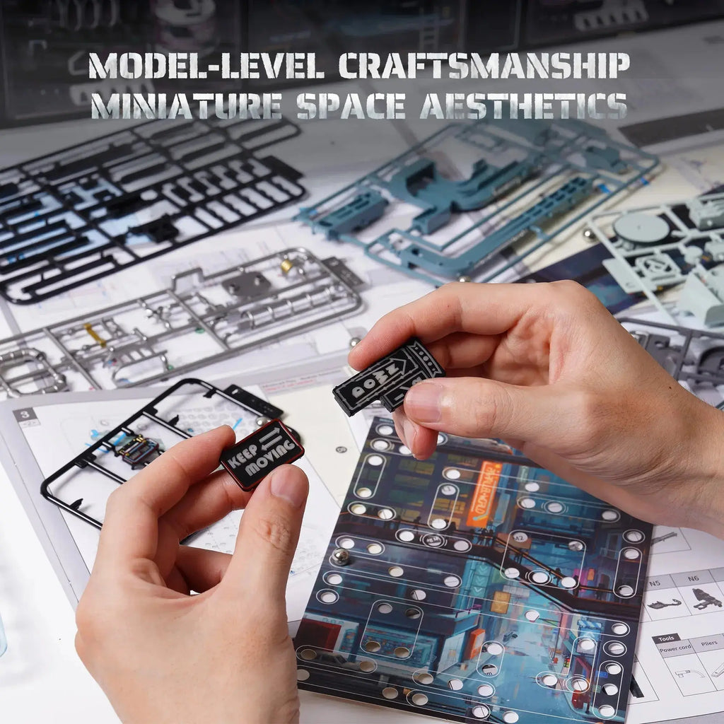 The Last City Parallel World Building Toy Set Futuristic Marble Run Automatic 3D Gaming Decoration - Model to assemble