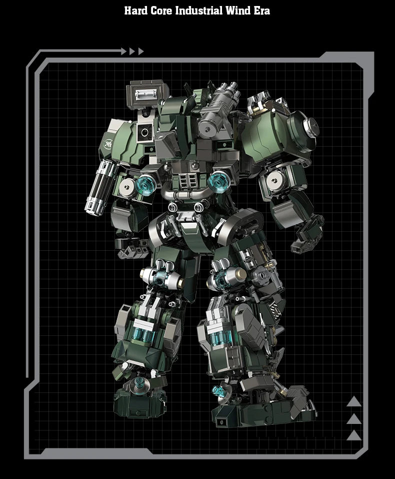 1403pcs Large Mecha Warrior Building Blocks Set Battle Robots Action Figure Model Kits Adult Teens Assembled Toys Gifts For Boys Model to assemble
