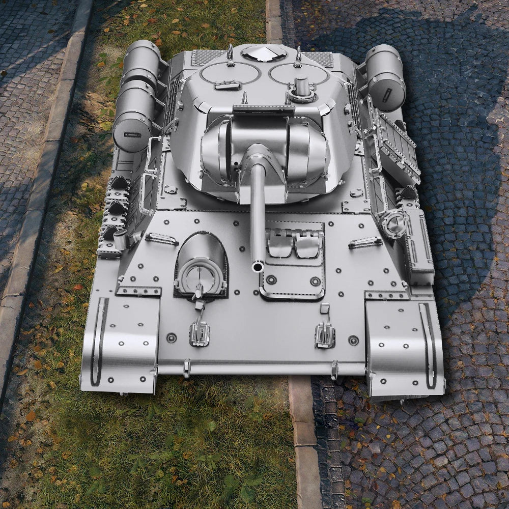 Piececool 3D Metal Puzzle T-34/76 Medium Tank Diy Jigsaw Toy for Adult Brain Teaser Assembly Model for Collection Model to assemble