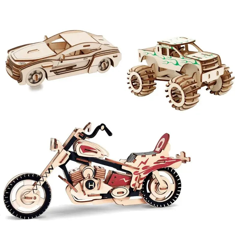 3D Jigsaw Puzzle Wooden Vehicle Kits - Model to assemble