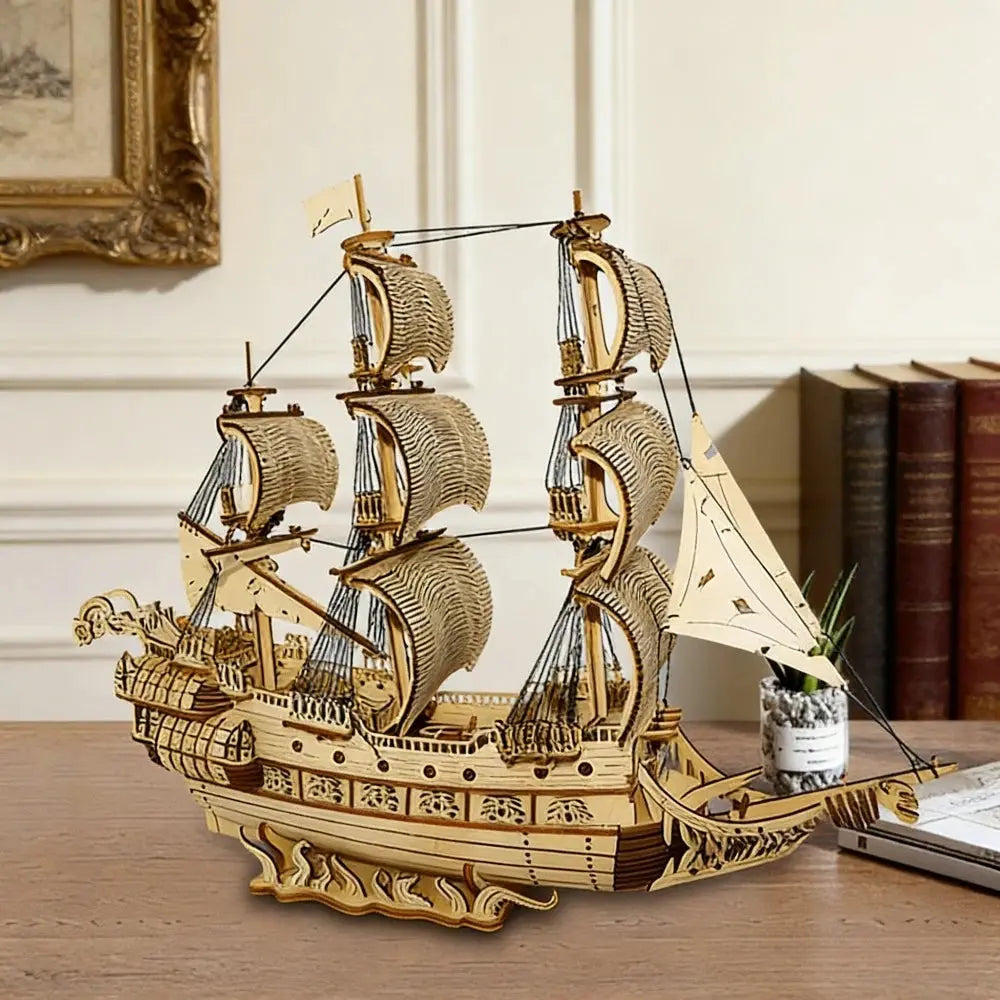 Wooden 3D Puzzle Ship Model Building Kit - Model to assemble