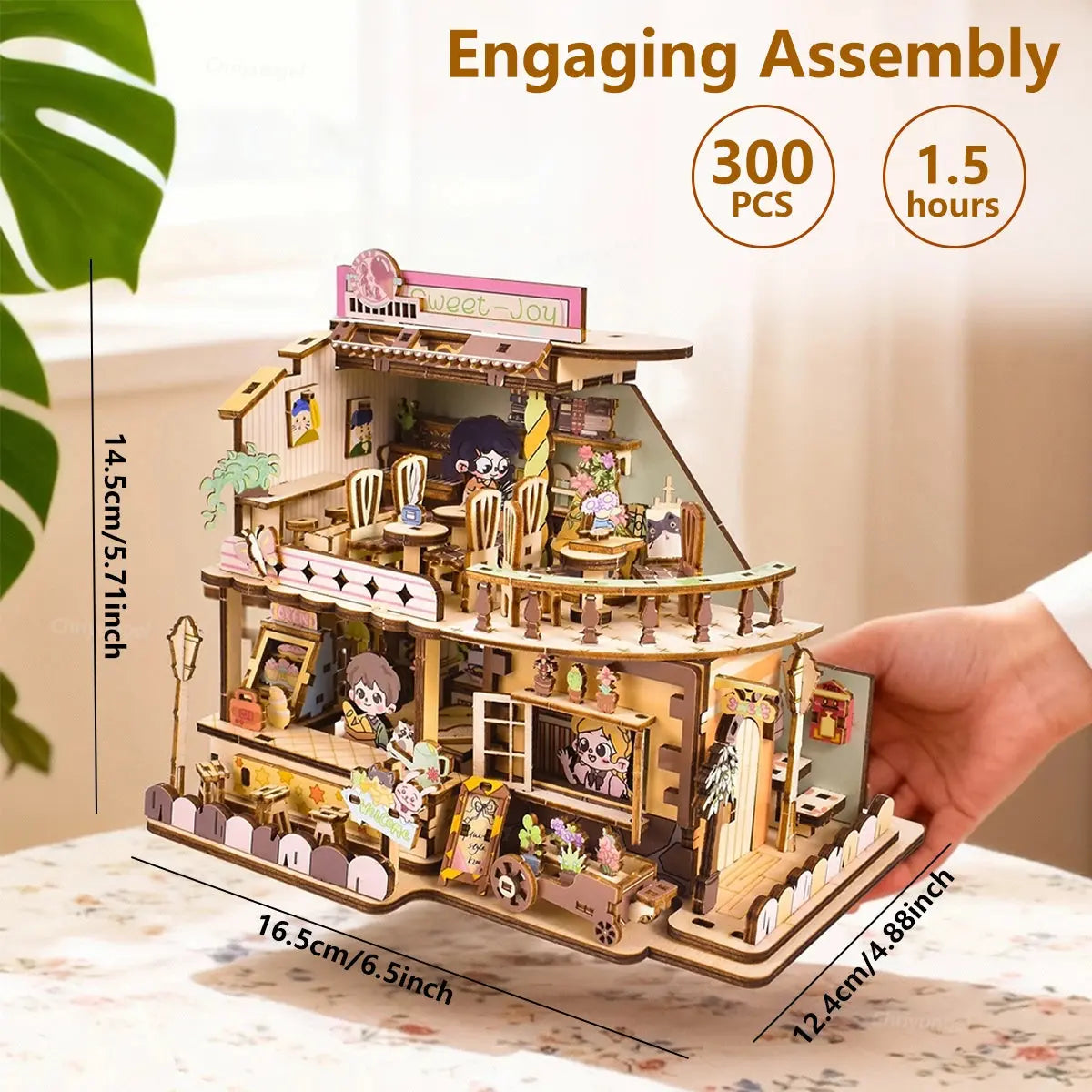 Sweet Shop Miniature House Kit Wooden - Model to assemble