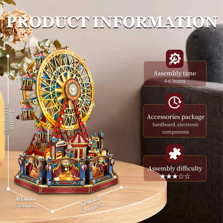 Century Ferris Wheel Music Box Doll Houses - Model to assemble