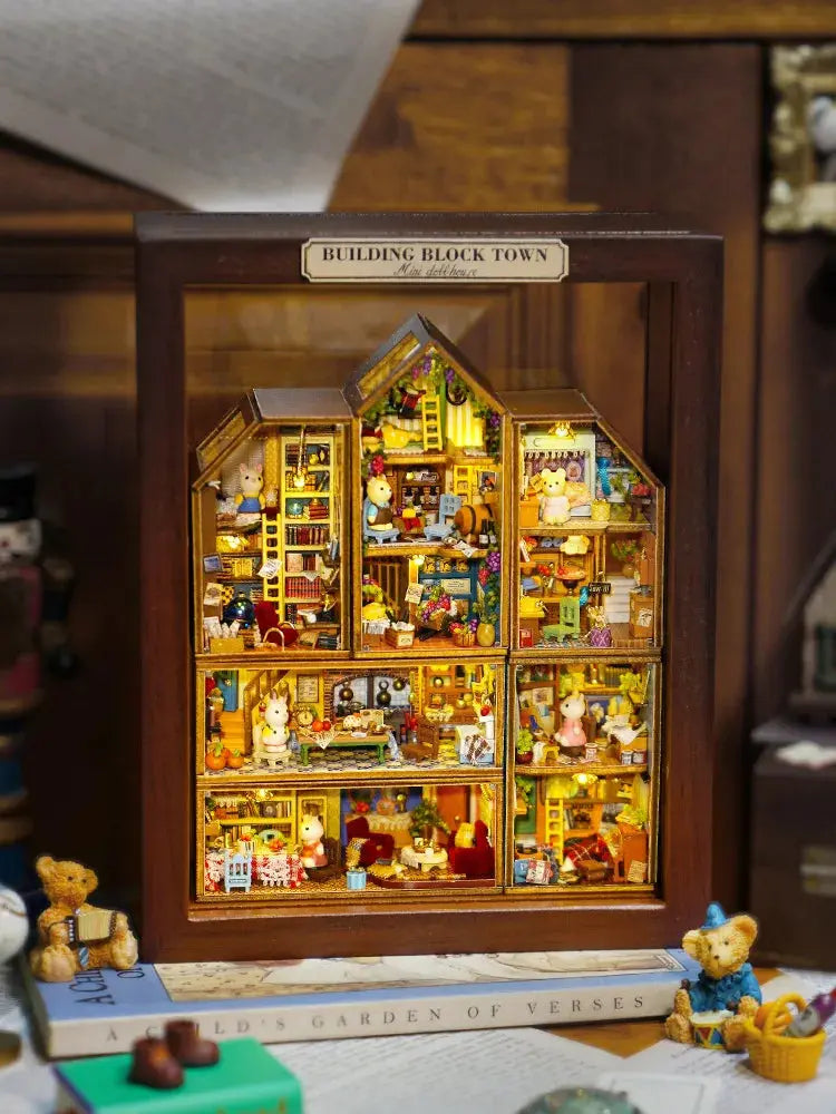 Building Block Town Dollhouse - Model to assemble