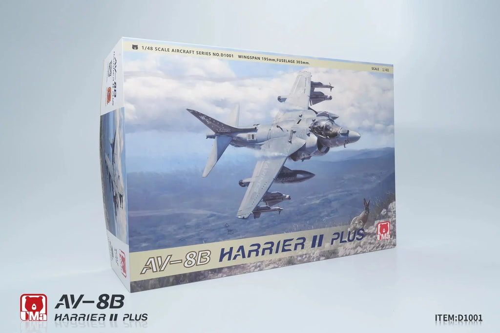 AV-8B Harrier II Plus Attack Aircraft Model Kit 1/48 Scale – USMC Military Jet DIY Assembly - Model to assemble