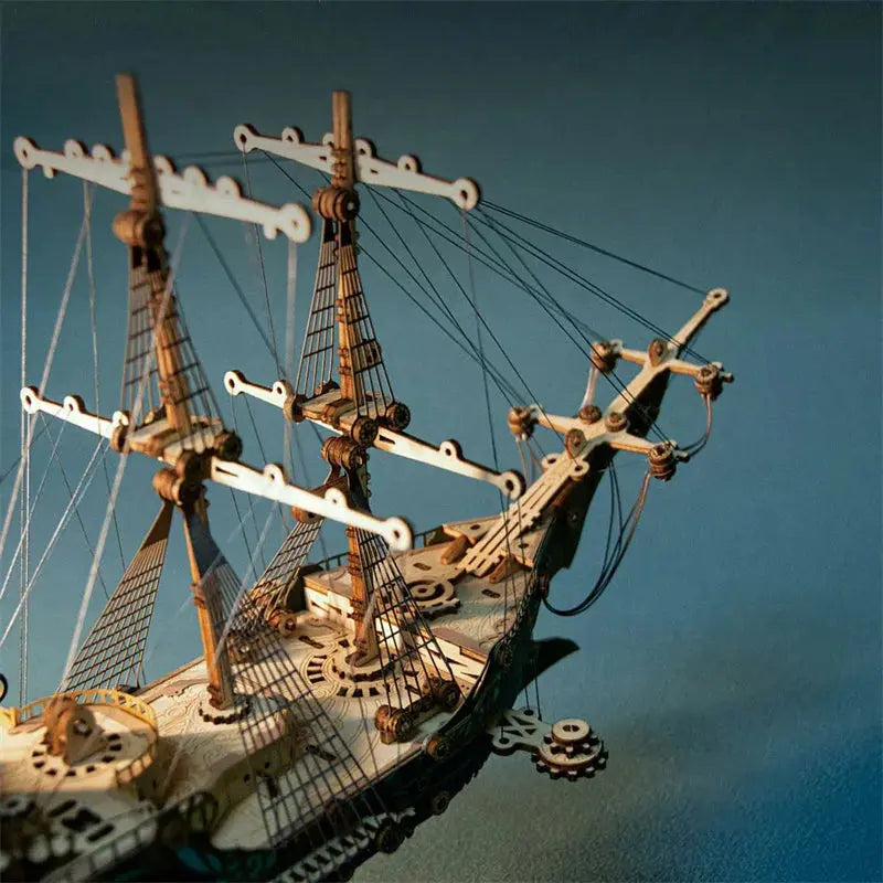 Steampunk Mysteries Pirate Ship of Future 3D Wooden Puzzle Kits - Model to assemble