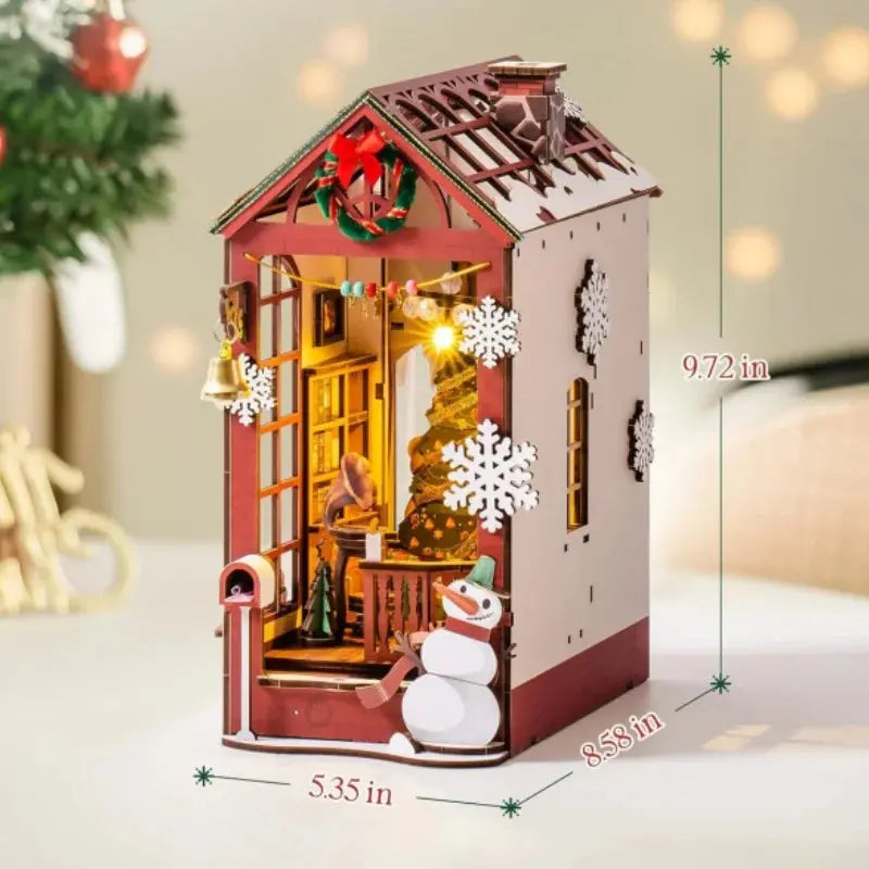 Christmas Dollhouse Bookend - Model to assemble