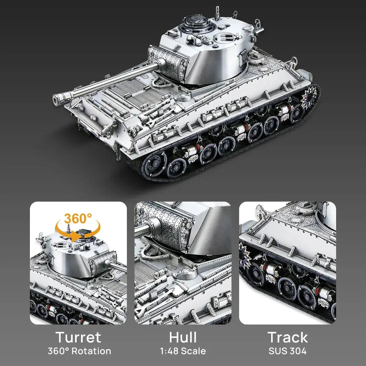 M4 Sherman 1:48 3D Metal Model Kit