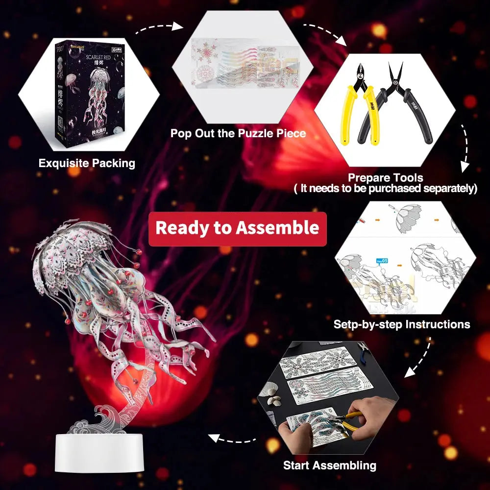 Jellyfish Metal Model Kit - Model to assemble