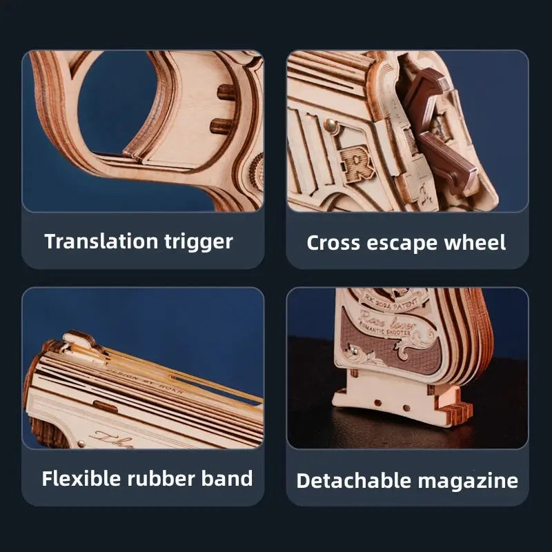 Wooden Gun Model Kit - Model to assemble