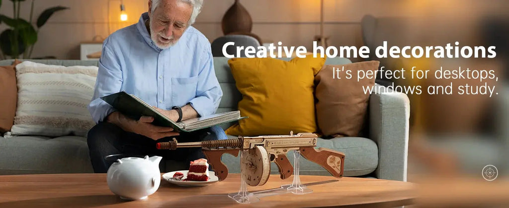 Thompson Submachine Gun 3D Wooden Puzzle - Model to assemble