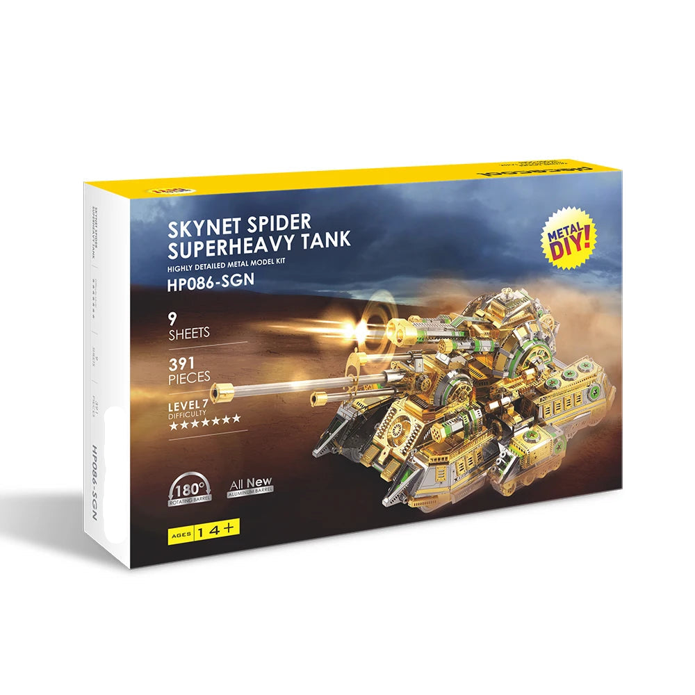 Piececool 3D Metal Puzzle Skynet Spider Superheavy Tank Model Building Kits Assembly DIY Toy for Teens Model to assemble