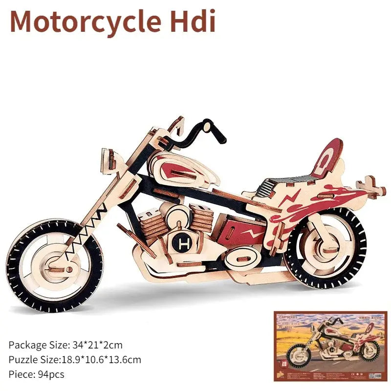 3D Jigsaw Puzzle Wooden Vehicle Kits - Model to assemble
