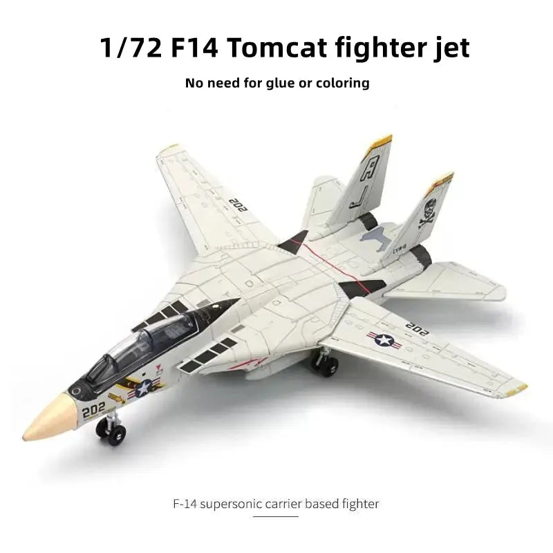 1/72 Scale Fighter Jet 3D Puzzle Model Kit – DIY Assembly Plastic Aircraft Collectible Display - Model to assemble