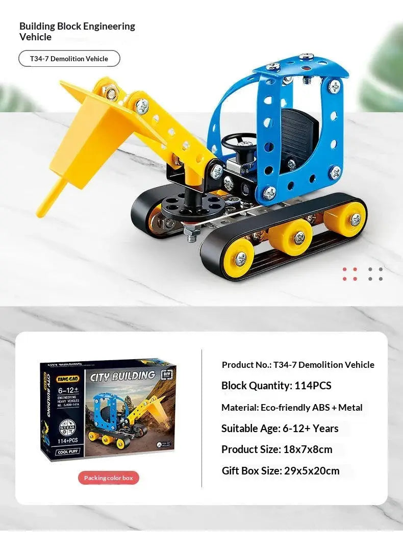 Metal Off-Road Vehicle Building Blocks - Model to assemble