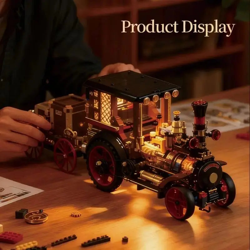 Vintage Mechanical Steam Car - Model to assemble