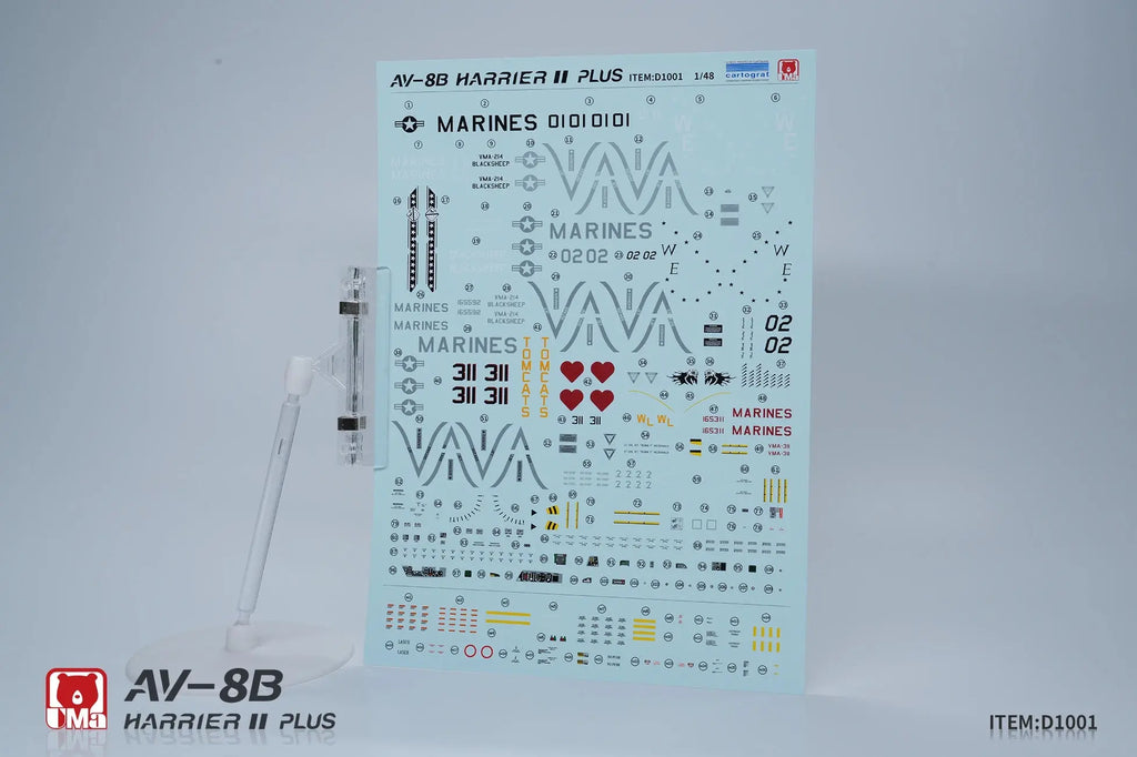 AV-8B Harrier II Plus Attack Aircraft Model Kit 1/48 Scale – USMC Military Jet DIY Assembly - Model to assemble