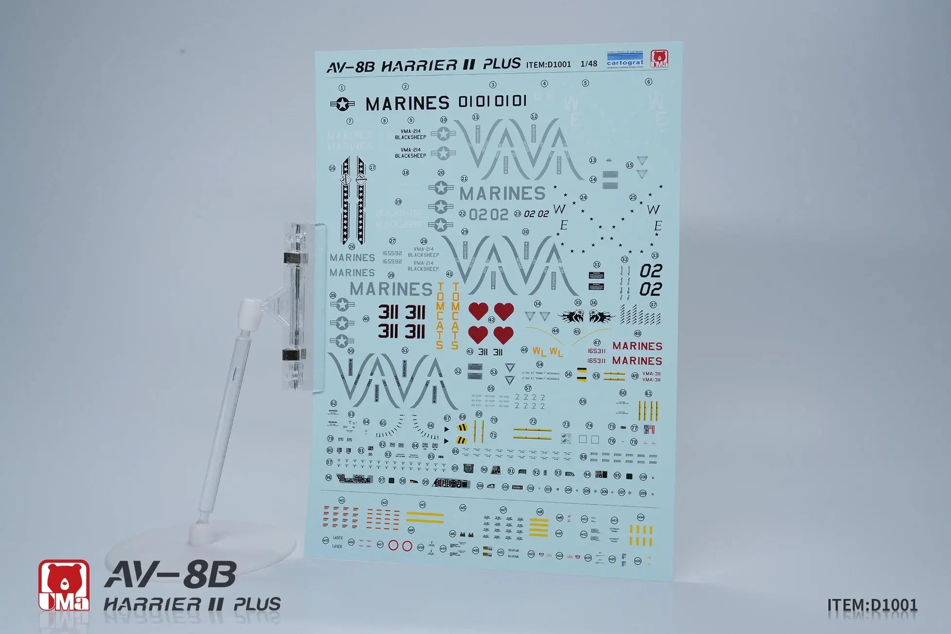 AV-8B Harrier II Plus Attack Aircraft Model Kit 1/48 Scale – USMC Military Jet DIY Assembly - Model to assemble