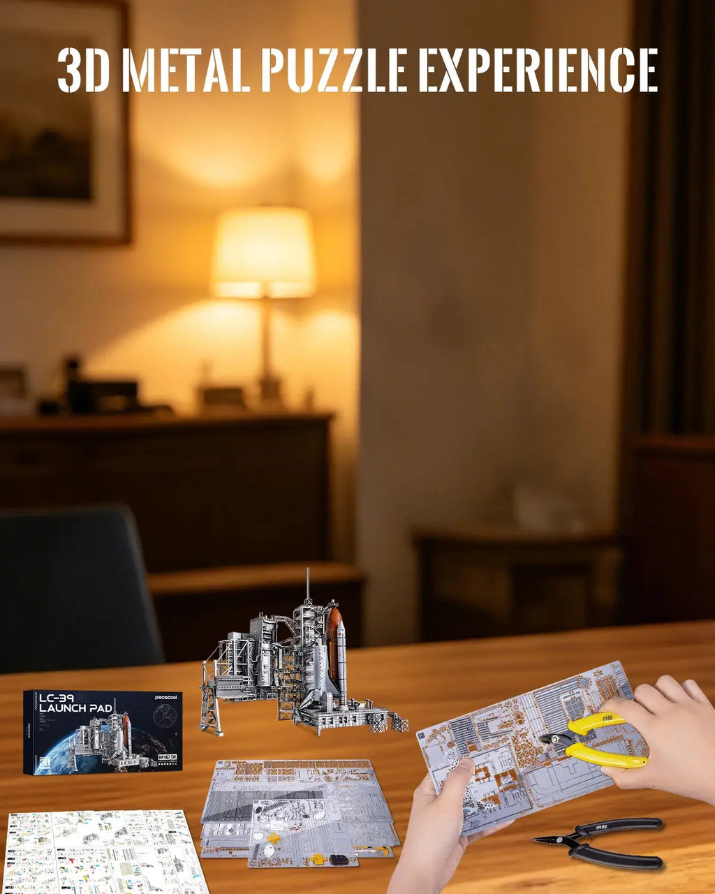 LC-39 Launch Pad 3D Metal Puzzle Kit – Advanced DIY Building Model for Adults Model to assemble