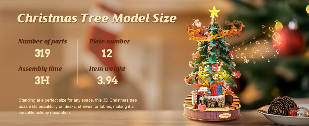 Music Box Christmas Melody Tree - Model to assemble