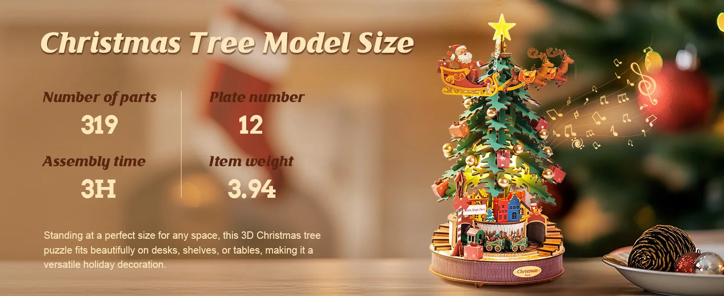 Music Box Christmas Melody Tree - Model to assemble