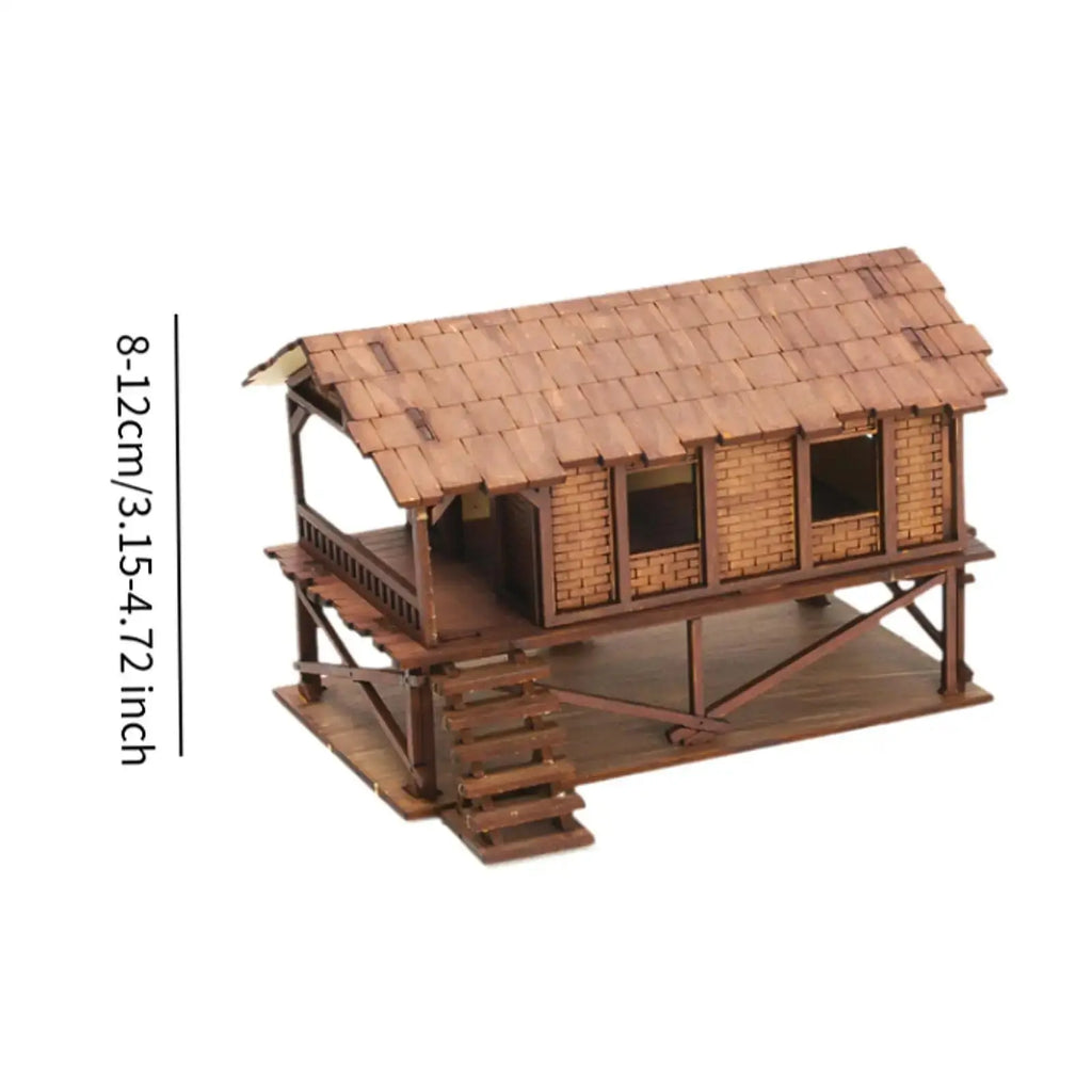 1/72 Models DIY Wooden House Assemble - Model to assemble