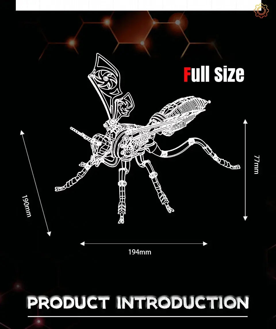 Large Wasp DIY Metal Model Kit - Model to assemble