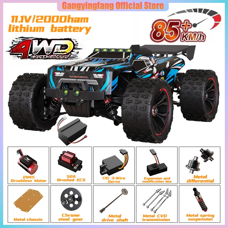 SG116 9522PRO 85KM/H High Speed RC Car Brushless 4WD Off-Road Drift Remote Control Car 1:16 Professional Racing Cars vs SG116MAX Model to assemble