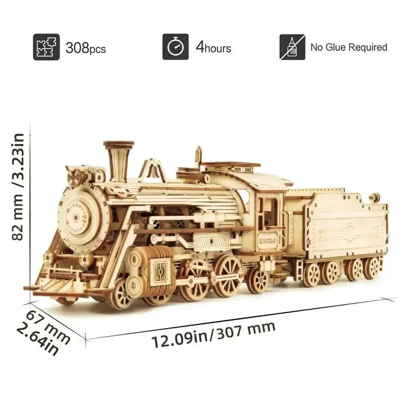 Locomotive Wooden Model Kit Model to assemble