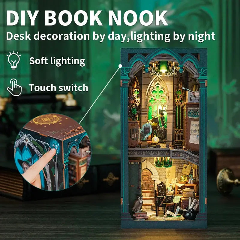 DIY Bookstore Book Nook with Light - Model to assemble