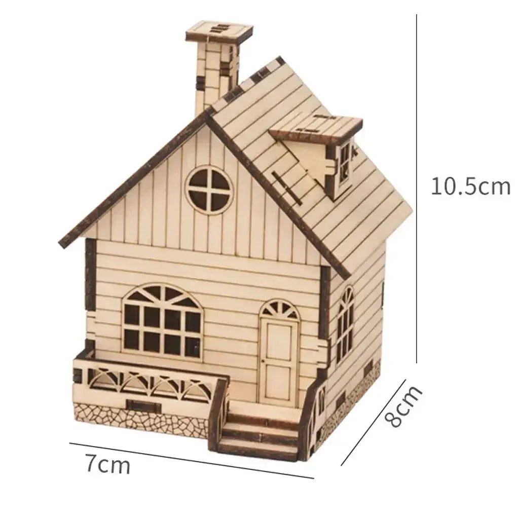 Wooden House Music Box Model Kit - Model to assemble