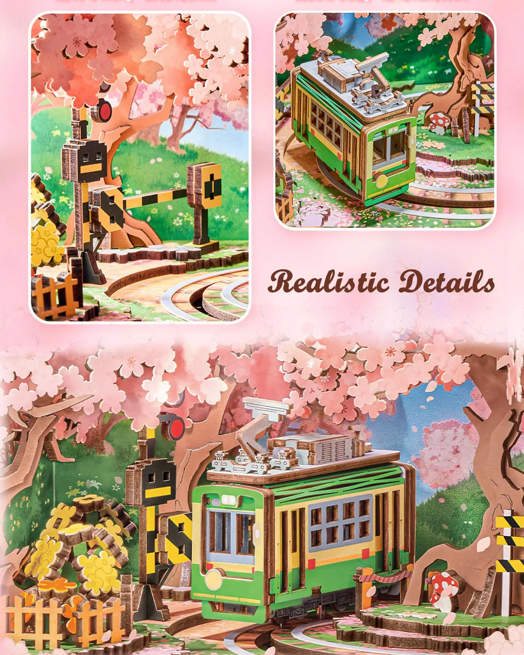 Sakura Dreamy TV Music Box with Light - Model to assemble