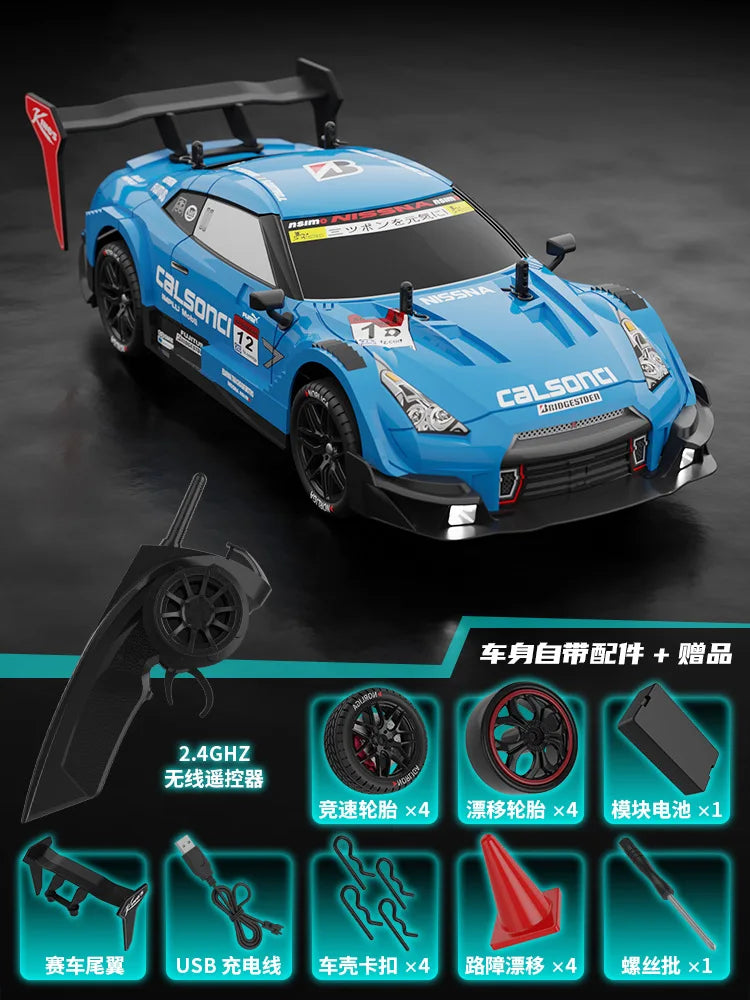 GTR 2.4G Drift Racing Car 4WD Off-Road,Remote Control Vehicle Electronic Hobby Toys For Kids RC Car Model to assemble