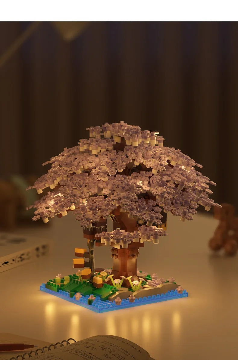 Spring pink cherry tree - Model to assemble
