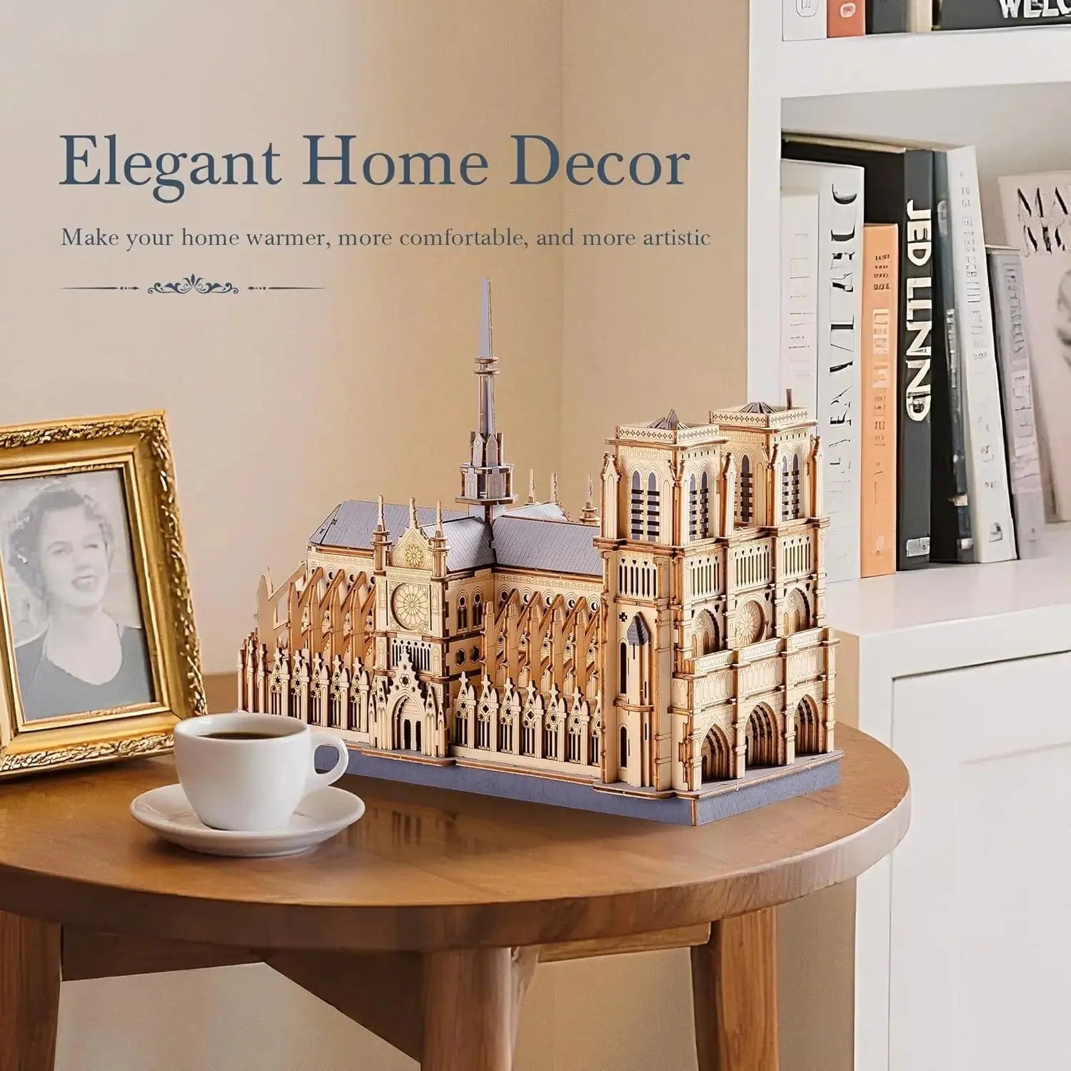 Paris Cathedral Wooden Model Kit - Model to assemble