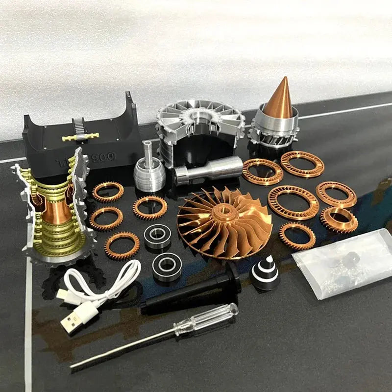 TR900 Turbofan Jet Engine Model Kit – 27cm DIY Electric Assembly Aviation Engine Toy - Model to assemble
