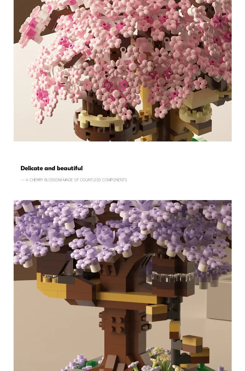 Spring pink cherry tree - Model to assemble