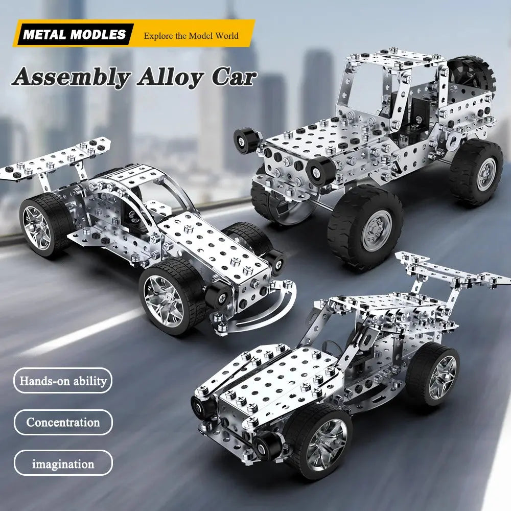 Racing Off-road Vehicle Model Screws And Nuts Disassembly Model to assemble