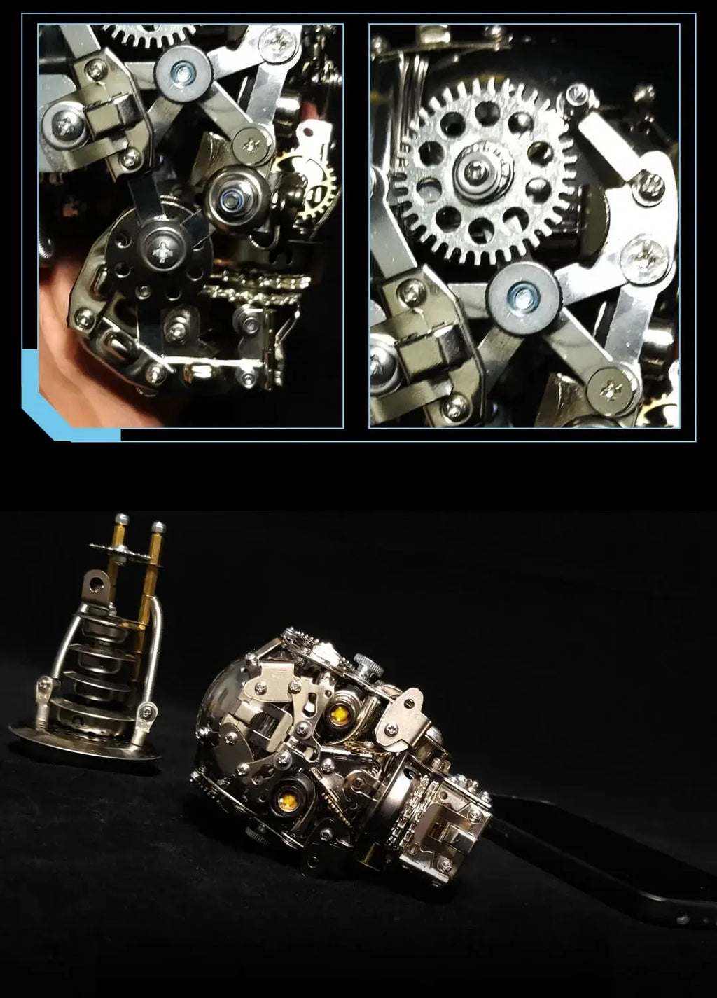 200 Pcs+ Metal Assembly Skull Model 3d Puzzle Metal Assembly Models Difficult Mechanical Toys Precision DIY Kit Model to assemble